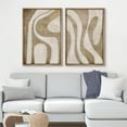 thumbnail image 3 of IDEA4WALL Framed Canvas Print Wall Art Set Abstract Organic Curves Beige and White Illustration Minimalist Neutral Modern Art Elegant Vintage Wall Decor Minimal for Bedroom - Natural 16"x24", 3 of 5