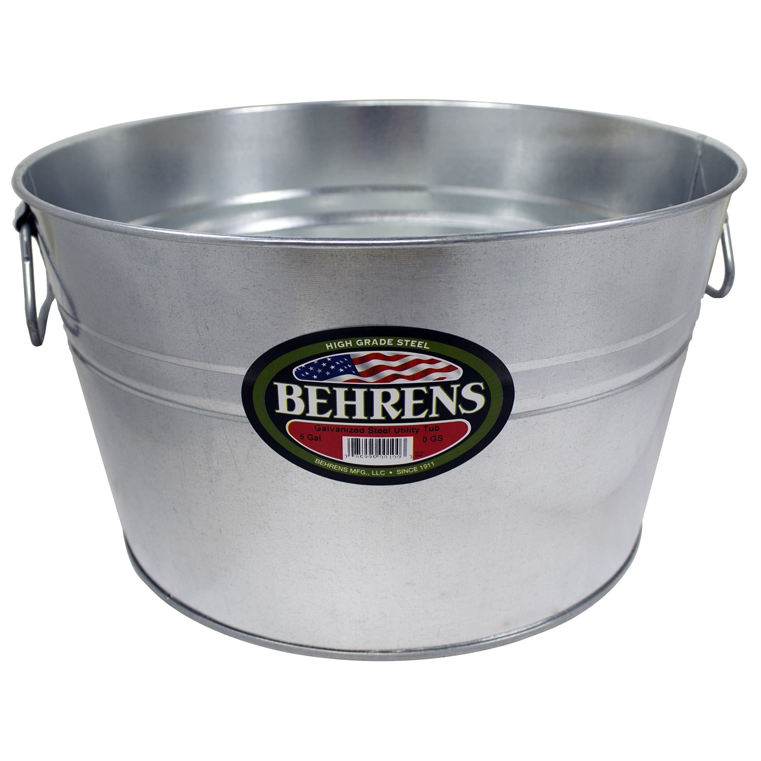 Behrens High Grade Steel 0gs 5 Gal Silver Galvanized Pail Behrens High Grade Steel 0gs 5 Gal Silver Galvanized Pail