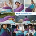 thumbnail image 5 of Purple Turquoise Cooling Blanket,Lightweight Summer Throw Blanket with Double Sided Cold Effect,Modern Abstract Oil Painting Art Geometric Picnic Blankets Bed Sheet for Hot Sleepers 30"x40", 5 of 8