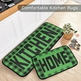 thumbnail image 3 of Buffalo Plaid Checked Green Black Kitchen Mat Set of 2 Anti-Fatigue Kitchen Rug Set Non Slip Cushioned Heavy Duty Foam Kitchen Runner Rugs and Mats Comfort Standing Mat for Farmhouse Doormat Laundry, 3 of 6