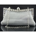 thumbnail image 6 of Tersarium Luxury Fashion Dinner Bag Handbag Studded with Diamond Evening Party Wedding Chain Bag (Silver), 6 of 10