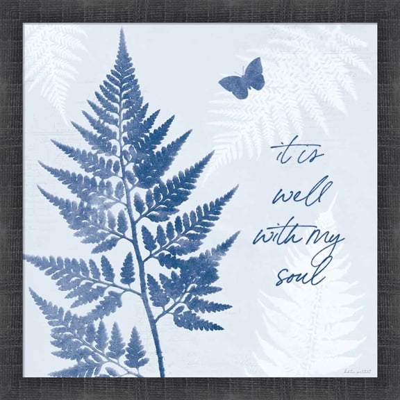 Great Art Now True Blue IV by Katie Pertiet, Framed Wall Art, 17.5W x 17.5H