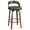 Green, variant on AHB 26" Swivel Bar Stools Set of 1, Counter Height Barstools with Back and Arms, Faux Leather PU Upholstered Chairs with Walnut Wood Frame for Kitchen Island Home Bar Cafe