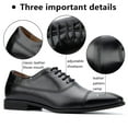thumbnail image 2 of JITAI Oxford Classic Modern Shoes for Men Dress Shoes Black Size 9, 2 of 6