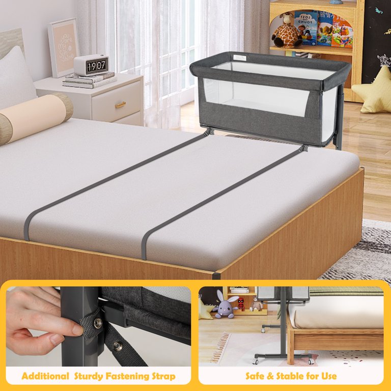 AILEEKISS Adjustable Newborn Baby Bassinet & Bedside Sleeper