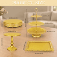 Standing Party Table 8 Cake Stand Metal Dessert Table Display Set 3-tier Cupcake Tower And ...