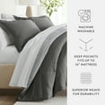 thumbnail image 5 of Noble Linens 5 Piece Bedding Bundle, Reversible Comforter and Patterned Sheet Set, Twin, 5 of 7