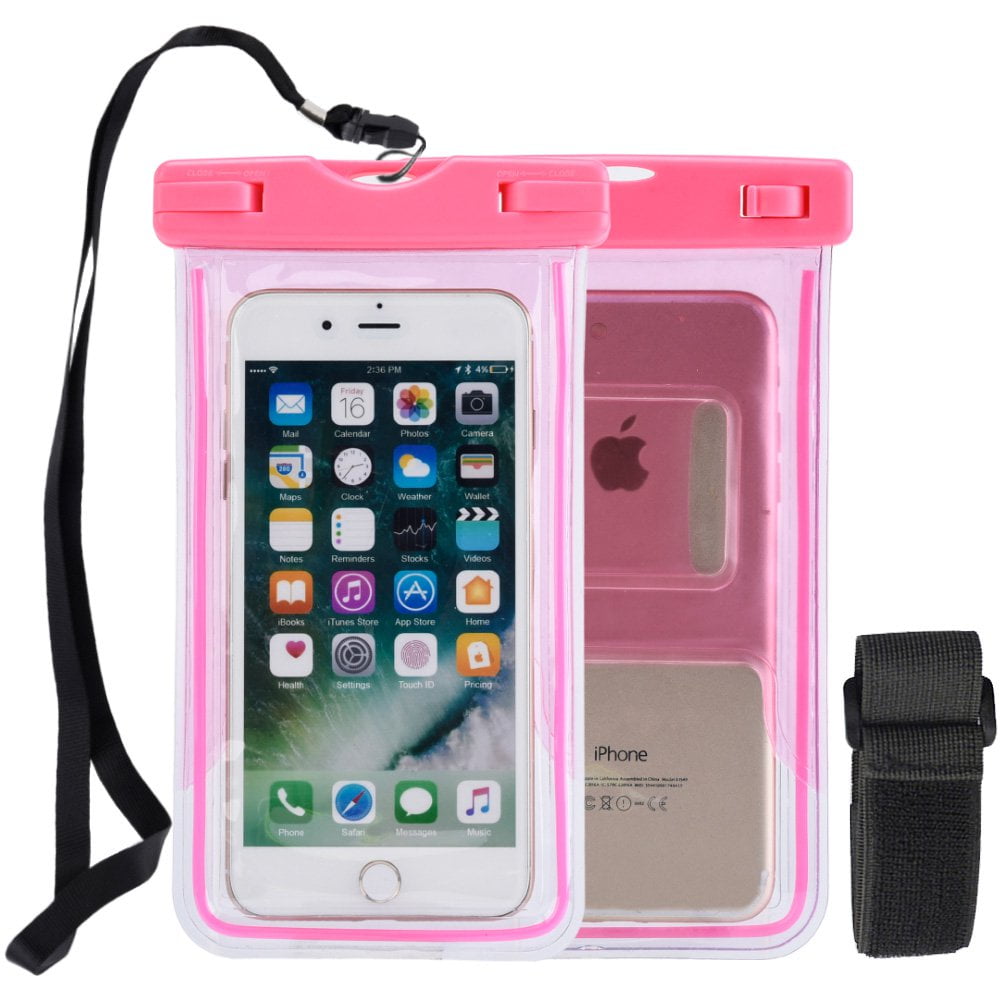 WaterProof Phone Pouch, Universal Waterproof Phone Case Transparent Pouch Glows in Dark Dry Bag ...