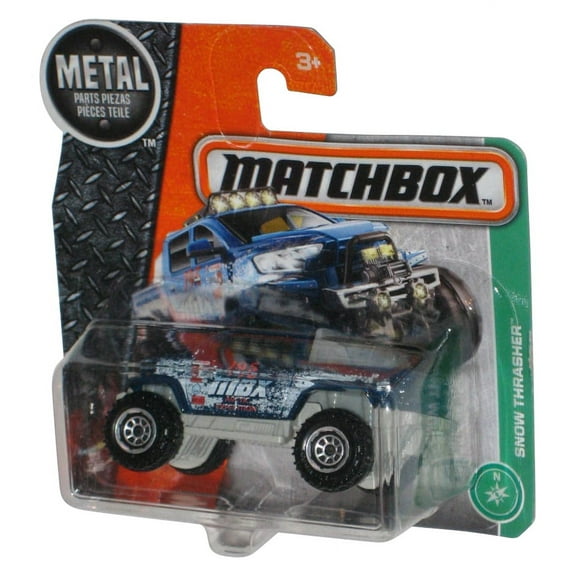 Matchbox Metal (2016) Snow Thrasher Blue Toy Truck 55/125 - (Short Card)