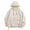 A Beige, variant on Oversized Hoodie Men's Solid Color Multiple Pockets Sports Ditness Training Long Sleeved Hooded Casual Jacket Wine Xl