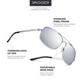 thumbnail image 2 of Xagger Polarized Oval Aviator Sunglasses for Men Pilot Metal Frame Driving Fishing Golf UV400 Sun Glasses, 2 of 5