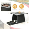 thumbnail image 4 of Costway Table de Foyer au Gaz Propane de 35 Pouces pour Patio en Rotin PE Osier avec Roches de Lave, Housse en PVC, 4 of 10
