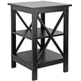 thumbnail image 7 of HomGarden 24" Square End Table, MDF Sofa Table 3-Tier Storage Shelf, Black, 7 of 7