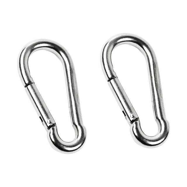 MARINE CITY Carabiner Clip Snap Hook - 316 Stainless Steel Clips, 2-3/4 Inches, Ideal for Climbing, Fishing, Hiking, Boating, Sailing, Camping (Pack of 2)