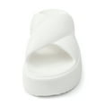 thumbnail image 3 of NHU Slip on Slides for Womens Shower Bathroom Slide Sandals Thick Sole Non-Slip House Slipper Slides White Size 5-6, 3 of 6