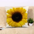 thumbnail image 2 of Rurpali Set of 4 Linen Throw Pillow Cover 20x20 Inch Yellow Sunflower Summer Flowers Nature Floral Sun Designer Black and White Checkered Home Decor Pillowcase Square Cushion Cover for Sofa Bed Couch, 2 of 5