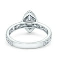 thumbnail image 3 of Halo Art Deco Wedding Engagement Ring CZ 925 Sterling Silver Size 10, 3 of 5