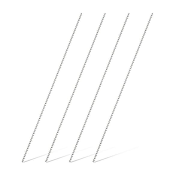 Uxcell 4Pcs 316 Stainless Steel Round Rod 3/16" Dia 19.7" Length Metal Solid Shaft Rods Corrosion Resistant Round Steel Bars Stock for Industrial DIY Project, 5mm x 500mm, Silver