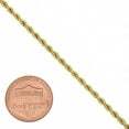 thumbnail image 3 of 2.4mm 14k Yellow Gold Plated Twisted Rope Chain Necklace, 24 inches, 3 of 7