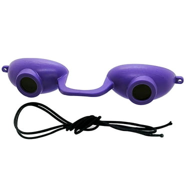 Super Sunnies Flexible Tanning Bed Goggles UV Eye Protection Glasses Purple, FDA Compliant