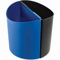 thumbnail image 2 of Safco® Deskside Recycling Receptacles, 14 Gallons, 13 1/2"H x 13"W x 8"D, Black/Blue, 2 of 5