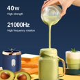 thumbnail image 4 of Bamboohart Portable Blender for Shakes and Smoothies  450ml Portable Blenders with USB Rechargeable  Fruit Veggie Juicer Mini Portable Mixer Cup, 4 of 12