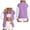 Purple, variant on IUYRTFE Women's Color Block Varsity Bomber Jacket Button Down Long Sleeve Casual Baseball Coat with Pockets