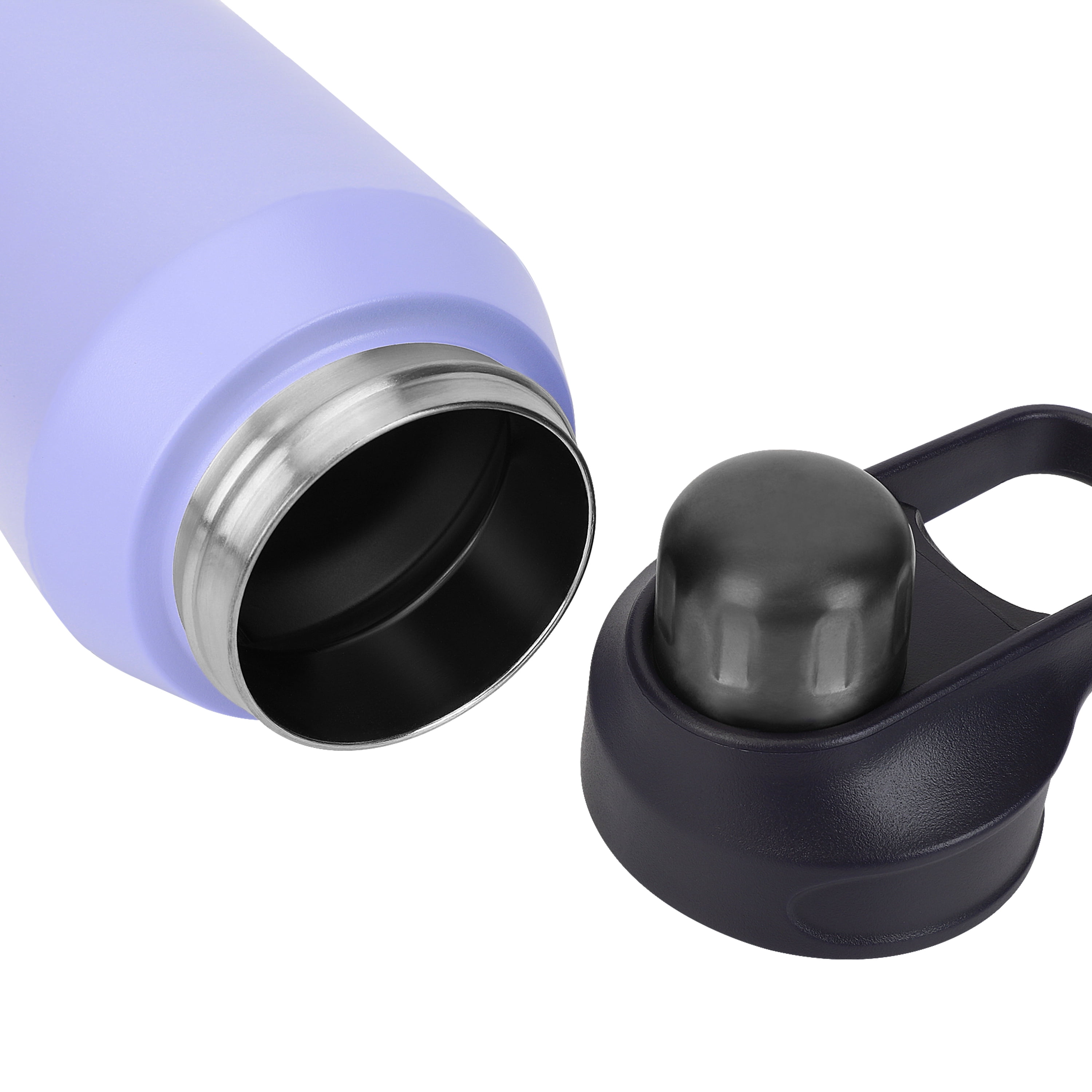 Swiss Tech Flasche Myrtle Purple 20oz Magnetic Cap Water Bottle, Triple-Wall Stainless