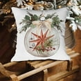 thumbnail image 2 of Christmas Pillowcase 18 in x 18 in – Polyester Holiday Decor for Indoor and Outdoor Use – Reusable Zippered Cover with Festive Tree, Wreath, or Bow Design, 2 of 6