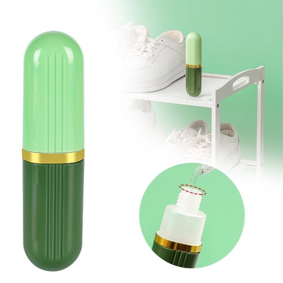 Multifunctional Shoe Brush with Sprayer,Portable Compact Cleaner for Sneakers and Suede Shoes (Green)