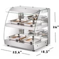 thumbnail image 3 of NSF 26 in. Countertop Food Warmer Glass Display Commercial Glass Bakery Show Case 4.5 Cu. Ft., 3 of 9