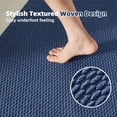thumbnail image 3 of DEA Bathroom Rugs Non Slip Washable, Super Absorbent Thin Bath Mat Quick Dry Low Pile Bathroom Rug, Navy Blue 24"x47", 3 of 18