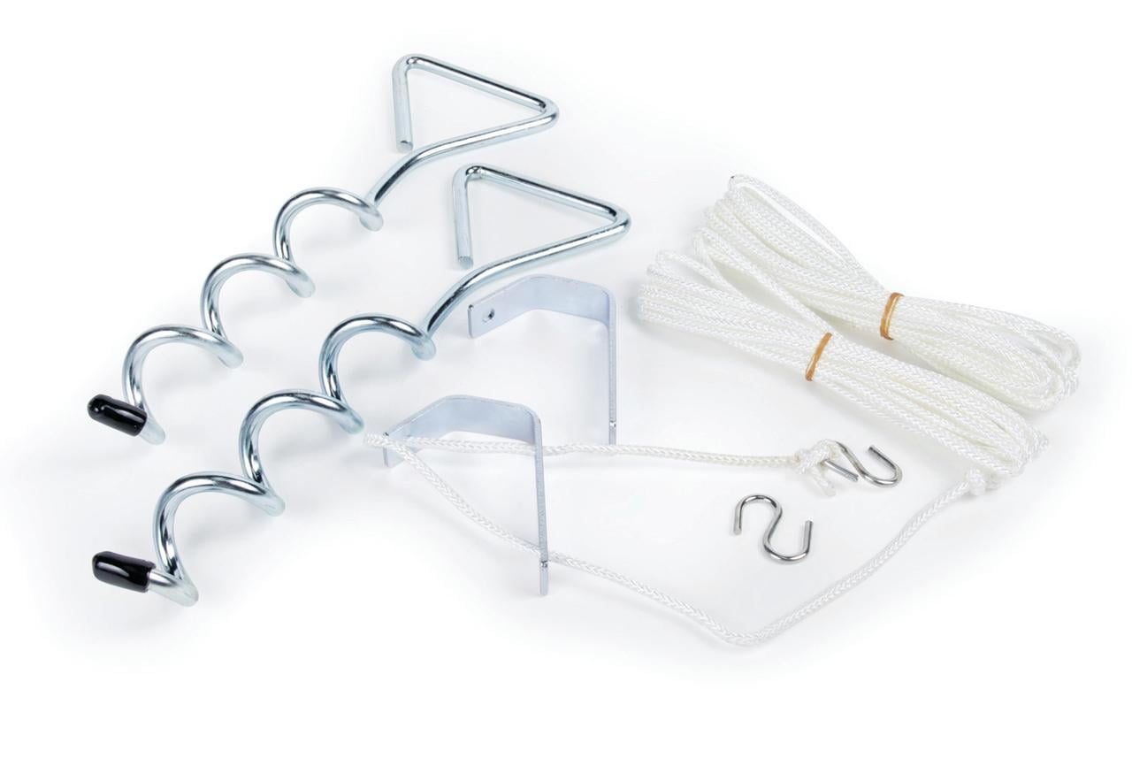 (4 pack) Camco RV Awning Stabilizer Kit, Spiral Stakes (42563)
