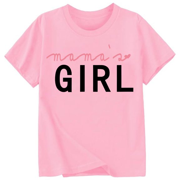 YAYUBA Kids Shirts Girls 10-12 Letter Print Crewneck Back To School T Shirt Comfortable Summer Tops Preppy Girls Summer Tops T-Shirts, 12-13 Years, Pink