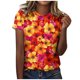 thumbnail image 1 of Moda mujer cuello redondo impresión camisa camisetas manga corta verano camiseta Tops blusa Pompotops hkajfhjk462884, 1 of 5