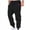 Black, variant on successthop Mens Cargo Fleece Sweatpant Jogger with Pockets Elastic Drawstring Trousers Solid Heavyweight Pants Gray 3XL