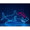 thumbnail image 2 of Glowneon Shark Wearing A Hat Neon Sign, Shark Neon Sign For Bedroom, 2 of 4