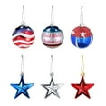 thumbnail image 3 of 24Pcs Independence Day Ornament, 4th of July Ornaments Patriotic Hanging Balls Christmas Tree Wall Indoor Outdoor Decoration American Flag, Stars, Veterans Day USA Themed Party Decor Supplies, 3 of 6