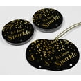 thumbnail image 4 of Inkdotpot Pack Of 100 Let Love Sparkle Wedding Favor Paper Tags Craft Real Gold Foil Hang Tags, 4 of 6