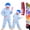 Light Blue, variant on Funny Big Mouth Monster Adult Onesie with Large Comb Prop - Silly Puppet Cosplay Halloween Costume Pajamas for Family Matching White Size: S