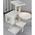 thumbnail image 4 of WK Cat Tree Has Scratching Toy with A Ball Activity Centre Cat Tower Furniture Jute-Covered Scratching Posts,Beige, 4 of 8