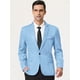 thumbnail image 2 of Blazer de hombre Slim Fit Blazer de un solo botón Traje de baile de graduación Abrigo deportivo Azul claro XXL, 2 of 6