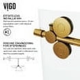 thumbnail image 3 of VIGO Elan 56 to 60 in. W x 74 in. H Frameless Sliding Shower Door in Matte Brushed Gold with 3/8 in. (10 mm) Clear Glass, 3 of 15