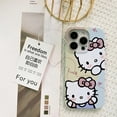 thumbnail image 3 of Kawaii Hello Kitty Sanrio Anime Phone Case For iPhone 15 14 13 12 11 Pro Max Xr X 7 8 14 Plus Case Cute cartoon Shockproof Cover, 3 of 5