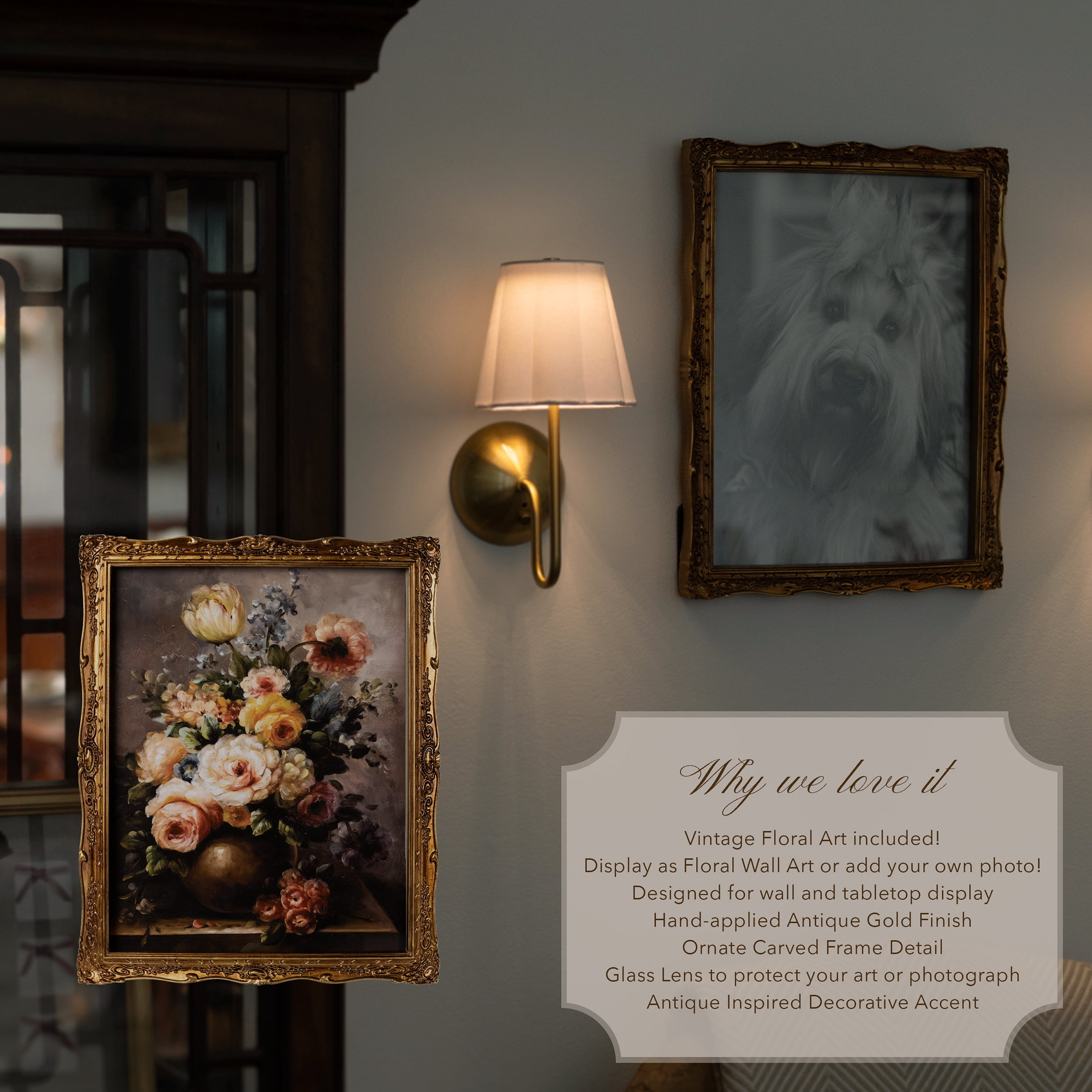 Home Décor Collection Sterling & Noble Home 11x14 Picture Frame - Ornate Gold Photo Frame