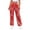 A-Red516, variant on Bandana Print Wide Leg Jeans for Women Button Fly Straight Street Denim Trousers