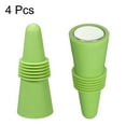 thumbnail image 3 of Uxcell Silicone Wine Bottle Stoppers Sealer Caps Cover for Drink Green 4Pack, 3 of 5