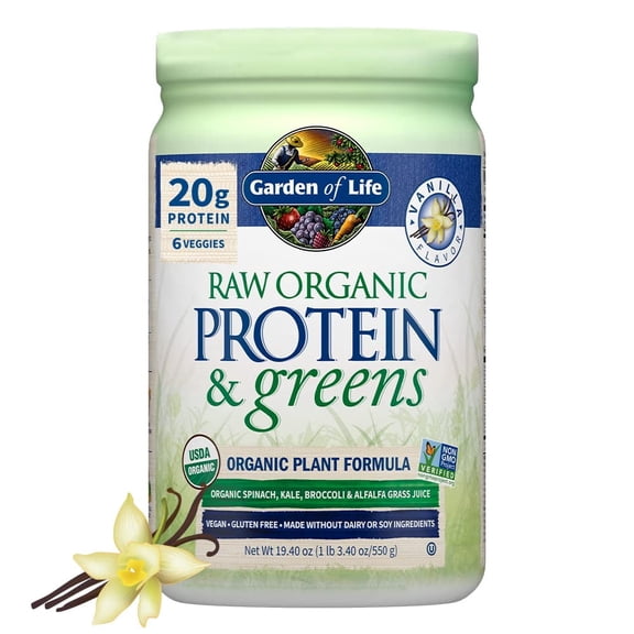 Garden of Life Raw Organic Protein & Greens, Vanilla, 20 Servings