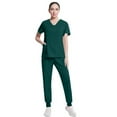 thumbnail image 5 of SAATLERI Medical Uniforms Scrubs for Women Sets Cozy Fit Jogger Nursing Pants Pocketed V-Neck Tops for Women Healthcare Workers, 5 of 6