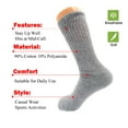 thumbnail image 6 of Mid Calf Crew Socks for Women 3 Pairs Gray Cotton Socks Size 9-11, 6 of 6